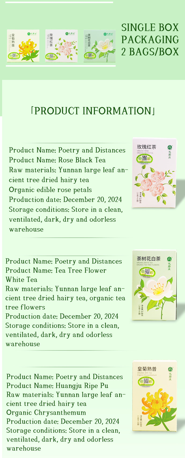 Certified Organic Floral Tea Gift Box